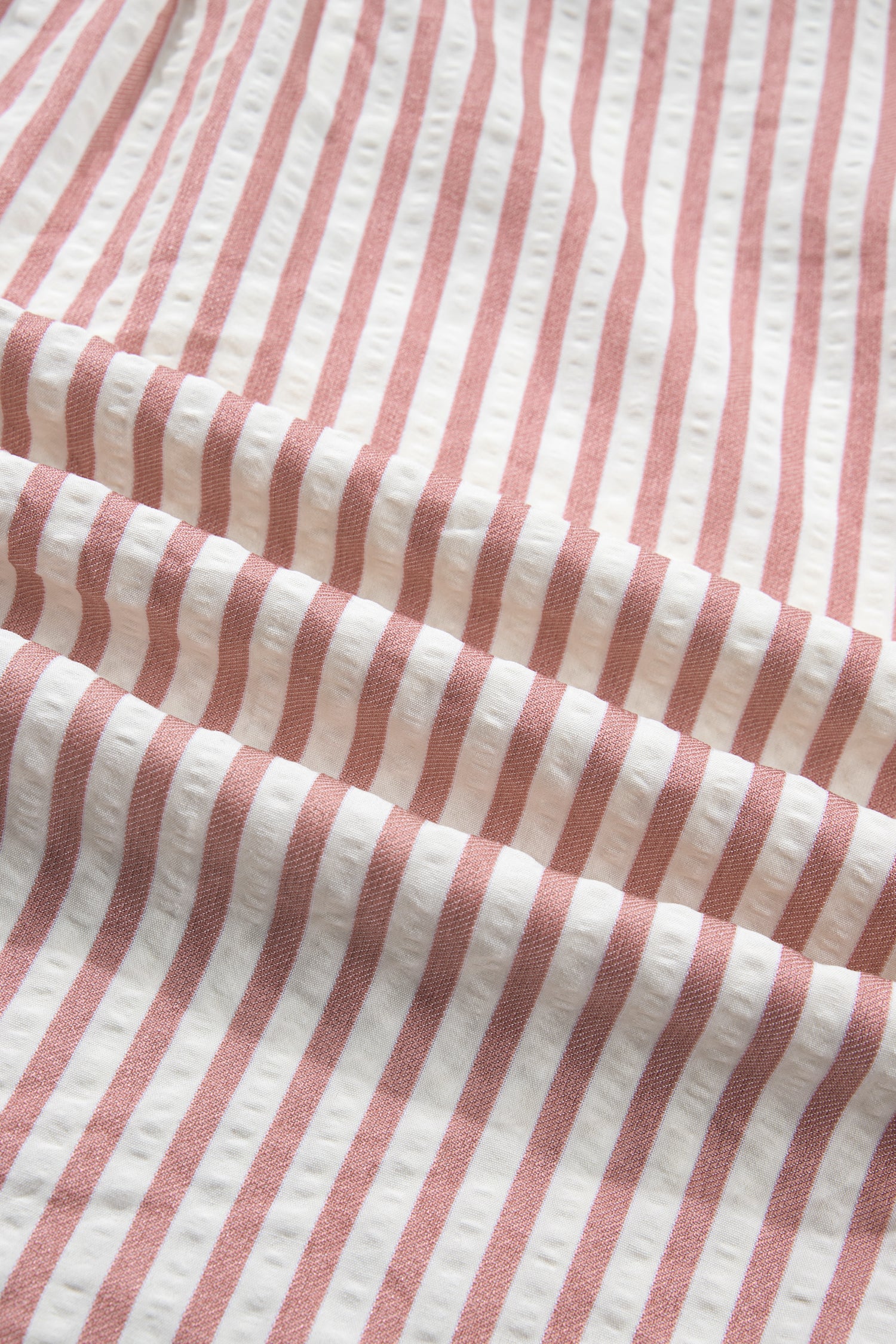 Pink Stripe Leopard Trim V Neck Button Down Half Sleeve Shirt
