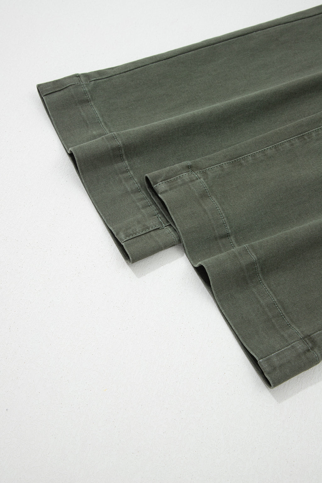 Mist Green 2-Button High Waist Flared Bottom Jeans