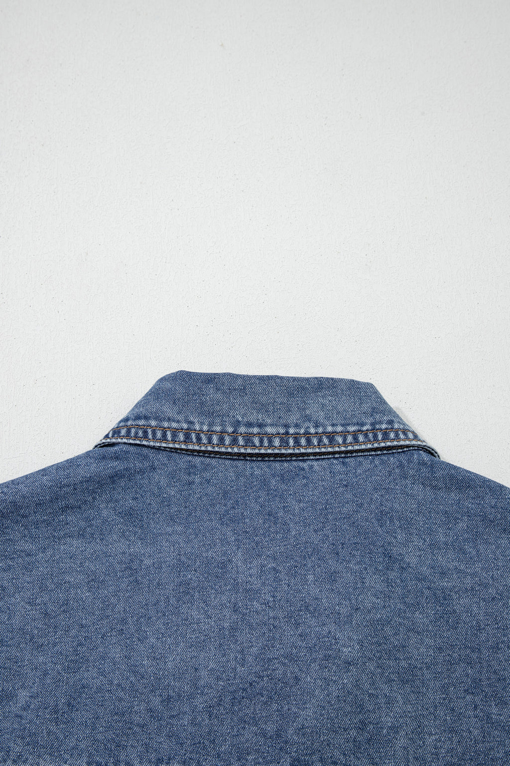 Ashleigh Blue Button Flap Pocket Cuffed Short Sleeve Denim Shirt