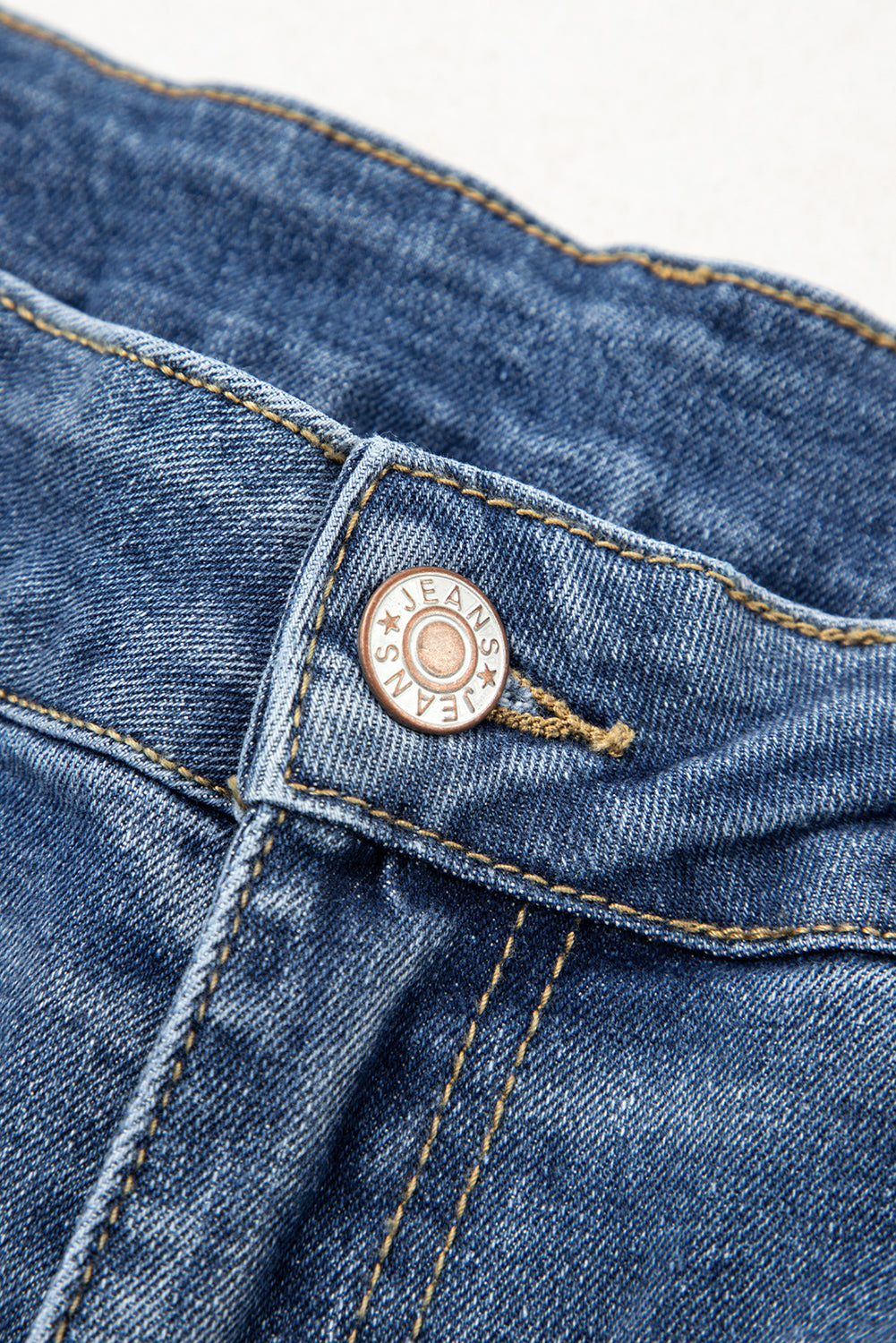 Ashleigh Blue Stitched Raw Hem Wide Leg Loose Jeans